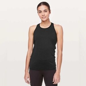 lululemon athletica Black Ruche of Adrenaline Racerback Tank SZ 12